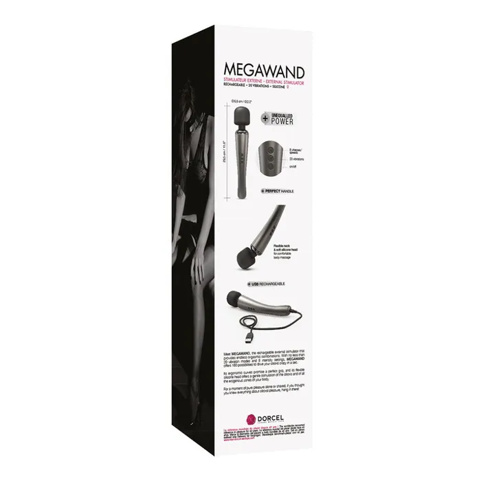 Dorcel Female Sex Toys Super powerful massager with builtin battery Dorcel Megawand silver Dorcel Female Sex Toys Super powerful massager with builtin battery Dorcel Megawand silver