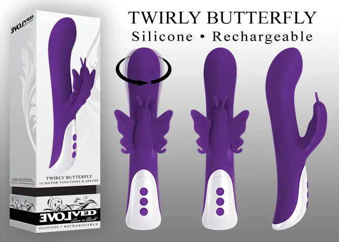 Evolved Novelties Twirly Butterfly Rabbit Vibrator Evolved Vibrators