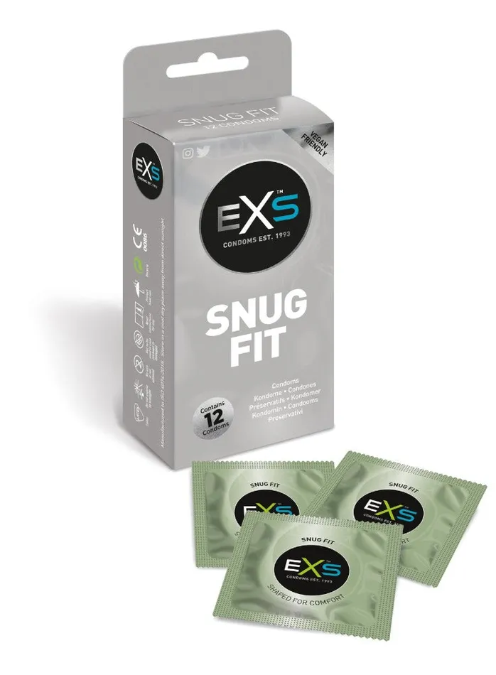 Exs Condoms Male Sex Toys EXS Snug Fit Condoms 12 Pack