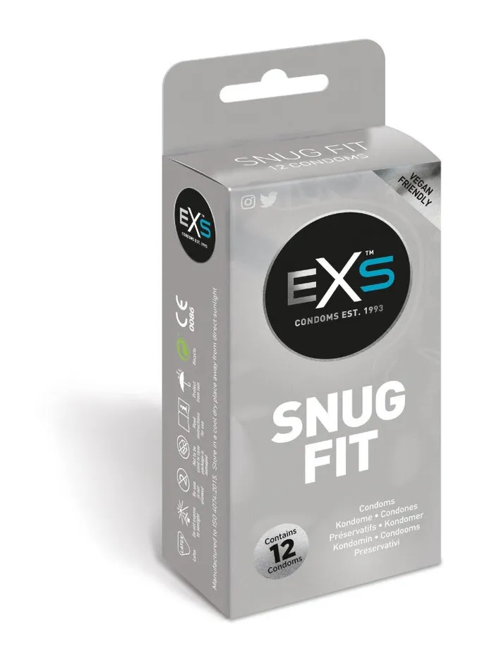 Exs Condoms Male Sex Toys EXS Snug Fit Condoms 12 Pack