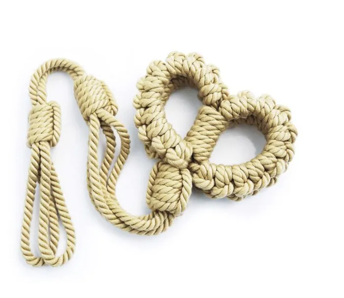 Extasy Couples Shibari Beige Cotton Rope Wrist Cuffs