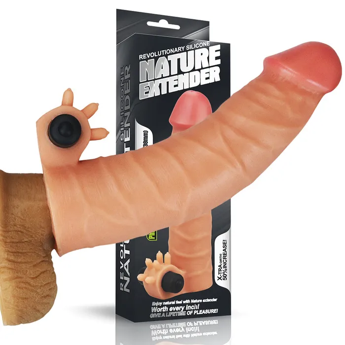 Female Sex Toys Love Toy Silicone Extension with Mini Vibrator Nature Extender 175 cm