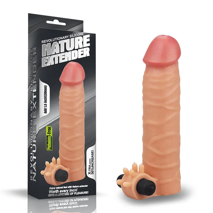 Female Sex Toys Love Toy Silicone Extension with Mini Vibrator Nature Extender 175 cm