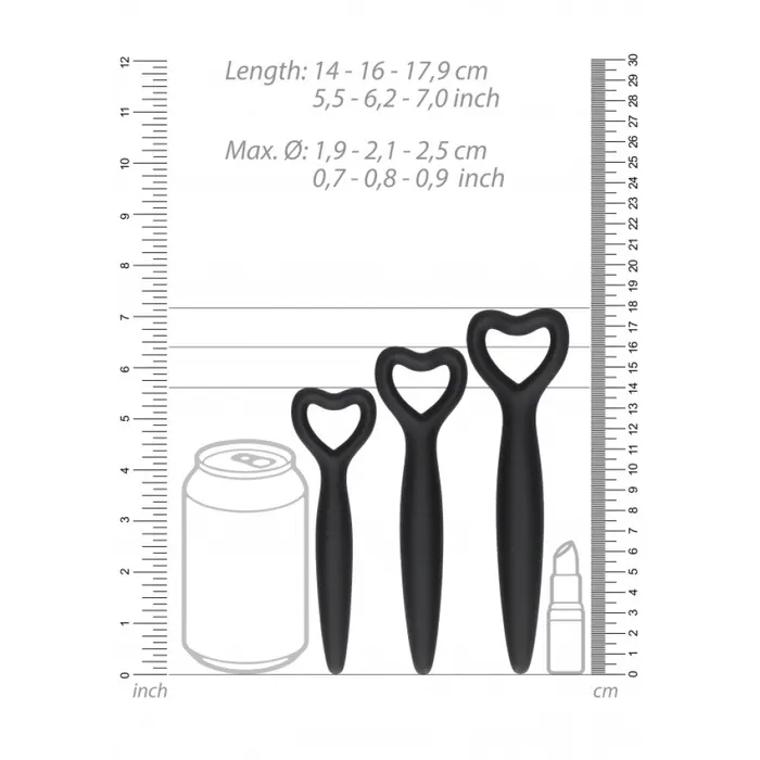 Female Sex Toys Shots Toys Ouch Silicone Vaginal Dilator Set with Bullet Vibrator