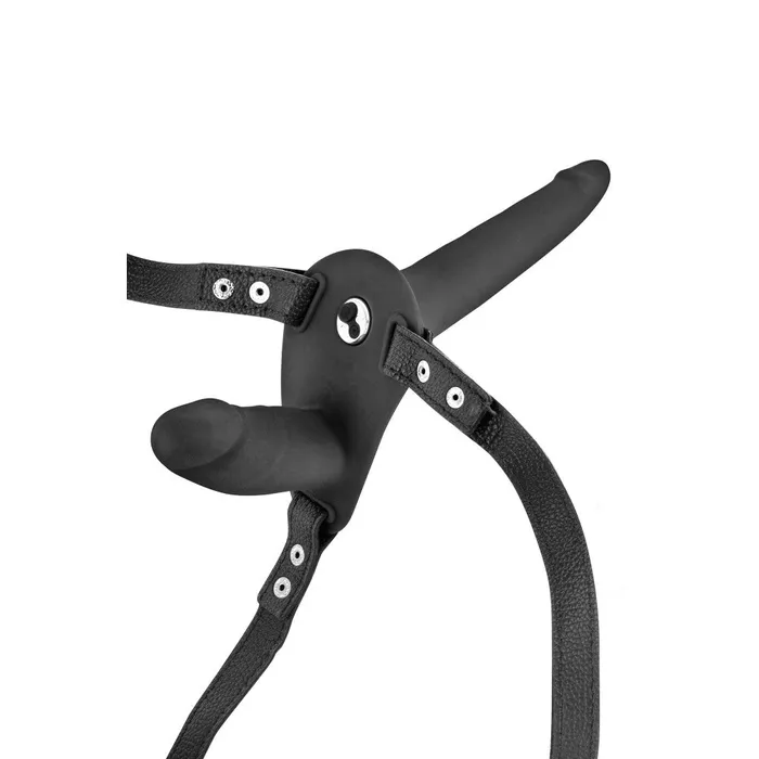 Fetish Tentation Female Sex Toys Vibrating Silicone Double Penis Belt Dual Dildo Black Fetish Tentation Female Sex Toys Vibrating Silicone Double Penis Belt Dual Dildo Black
