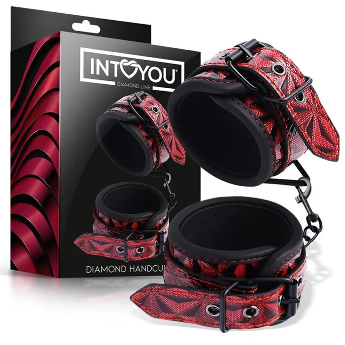 Intoyou Vibrators Luxury Handcuffs Diamond Handcuffs Red