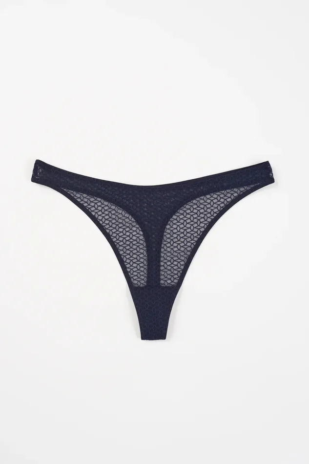 Le Pop Lingerie Anal Else Kaleidoscope String Berry Black