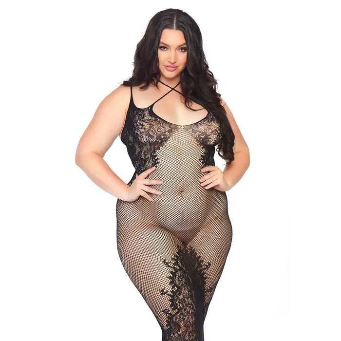 Leg Avenue Lingerie Plus Size Leg Avenue Dual Strap Halter Dress Plus Size UK 18 to 22