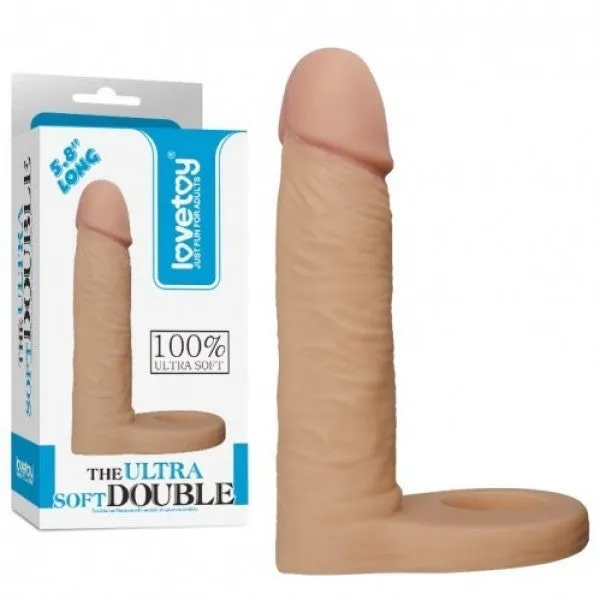 Love Toy Male Sex Toys Cock ring with anal dildo The Ultra Soft Double Dildo