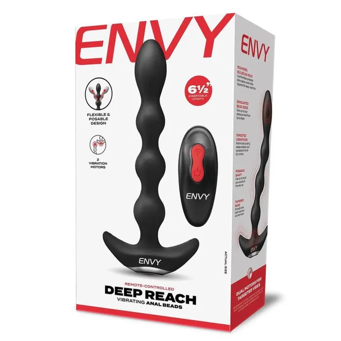 Male Sex Toys Envy Envy Deep Reach Remote Control Vibrating Anal Beads