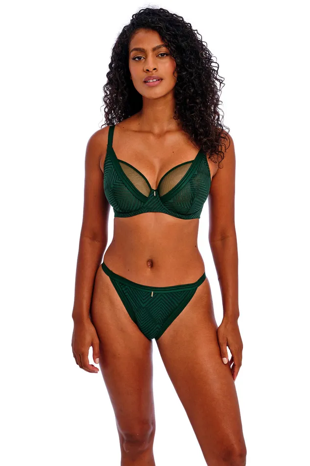 Male Sex Toys Freya Tailored High Apex Bgel BH Deep Emerald Le Pop Lingerie