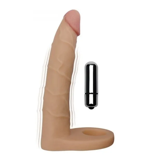 Male Sex Toys Love Toy The Ultra Soft Double 7 Vibrating Anal Dildo Cock Ring