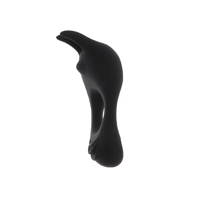 Male Sex Toys ToyJoy Luxury Silicone Vibrating Cock Ring with Clitoris Stimulator