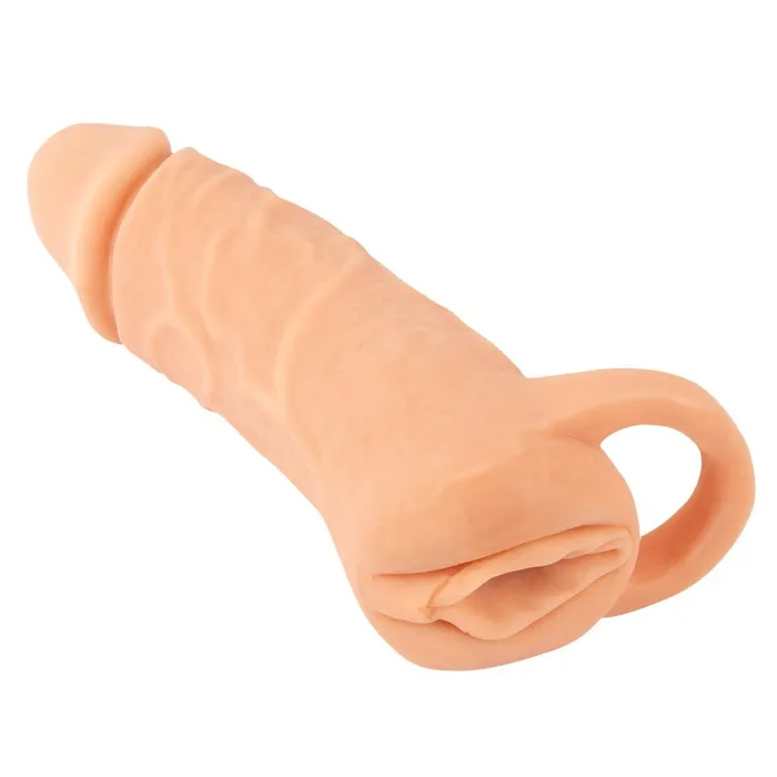 Male Sex Toys You2Toys 2 in 1 realistic penis extender and vagina masturbator Nature Skin size M 3 cm