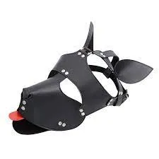 New Black Leather Dog Bdsm Mask Bondage Restraints Hood Slave Head Harness Fetish Flirting Sex Toys Pleasure Zones Couples