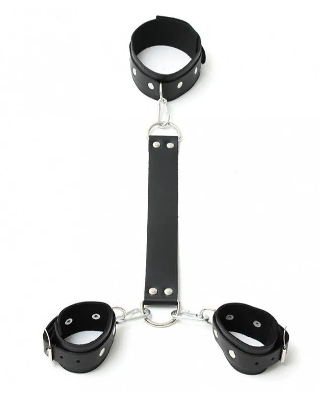 Rimba Rimba Leather Neck Wrist Back Cuffs Restraints