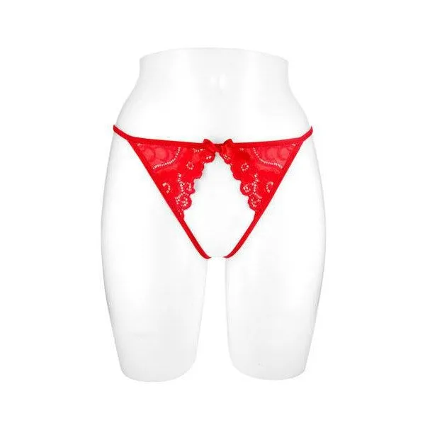 Sandra Crotchless Thong Red Fashion Secret Vibrators