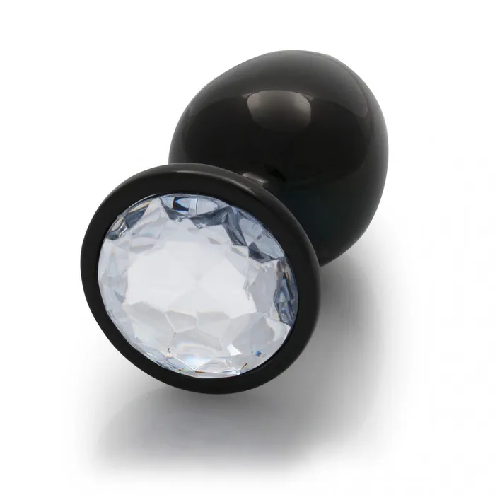 Shots Toys Male Sex Toys Metal Anal Plug with Crystal Ouch L black