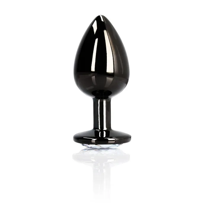 Shots Toys Male Sex Toys Metal Anal Plug with Crystal Ouch L black