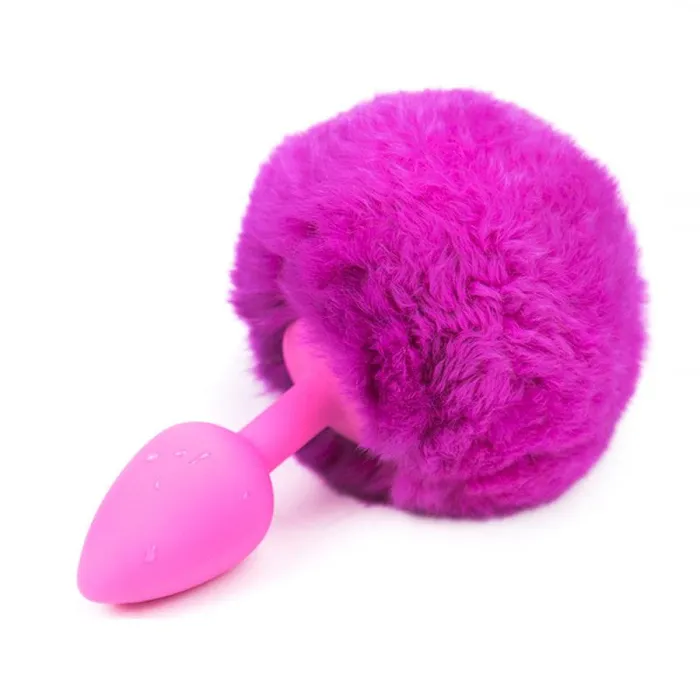 Silicone butt plug with rabbit tail After Dark pink AfterDark Anal