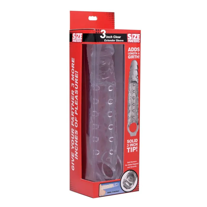 Size Matters Male Sex Toys Size Matters 3 Clear Penis Extender Sleeve