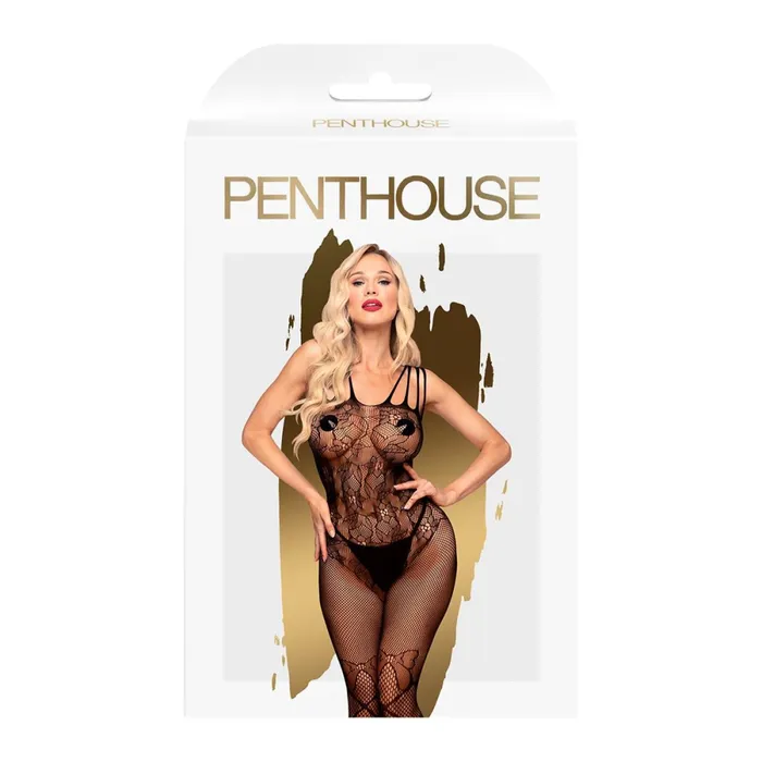 Teddies And Bodies Penthouse Penthouse Dirty Mind Lace Crotchless Mesh One Piece Bodysuit