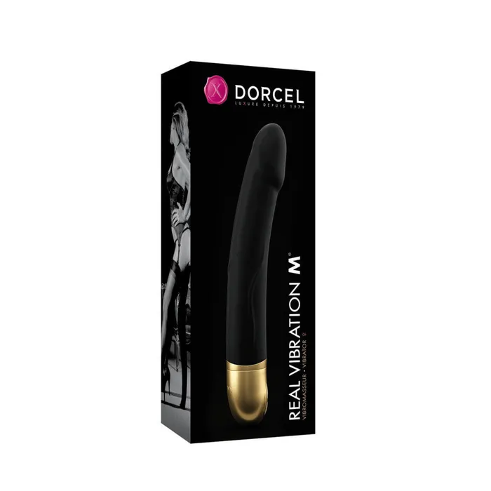 Vibrators Dorcel Powerful rechargeable Gspot silicone vibrator Real Vibration M black