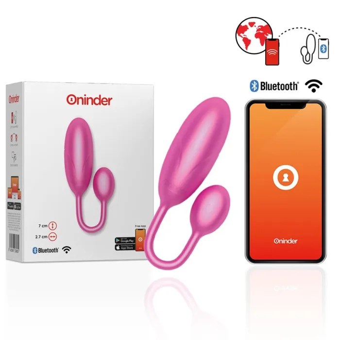 Vibrators Oninder Silicone Vibro Egg with App Oninder Denver Pink