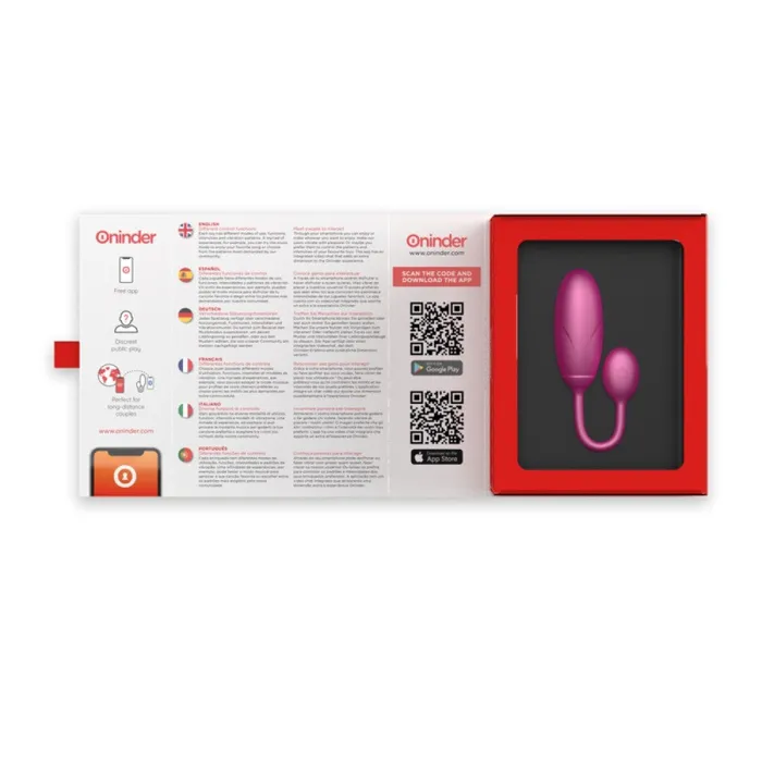 Vibrators Oninder Silicone Vibro Egg with App Oninder Denver Pink