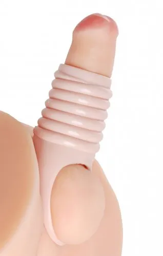 XR SM Really Ample Ribbed Penis Enhancer Sheath XR Male Sex Toys