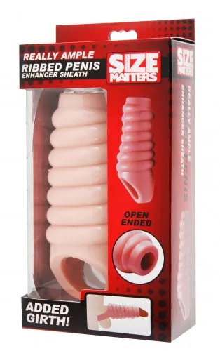 XR SM Really Ample Ribbed Penis Enhancer Sheath XR Male Sex Toys