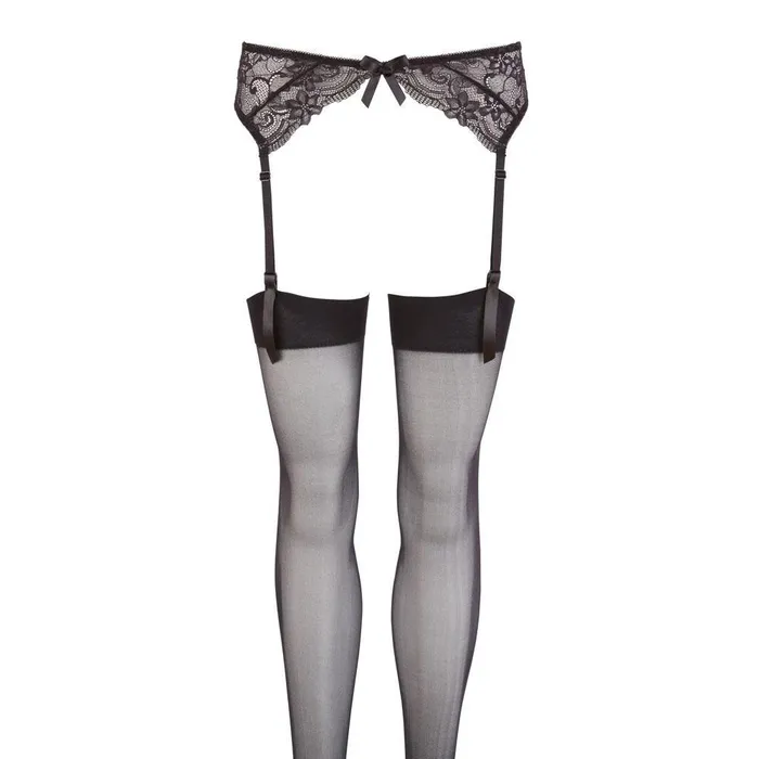 Anal Mandy Mystery Lingerie Suspender Set Black