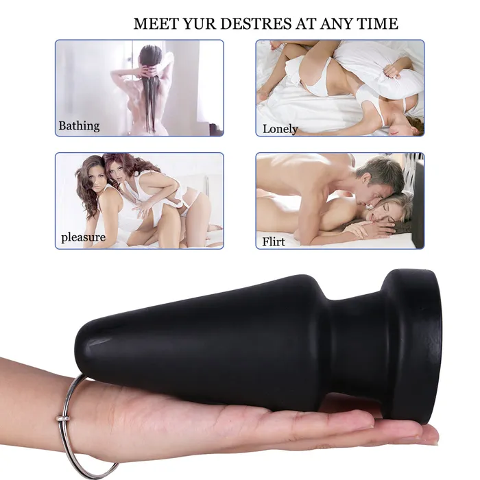 Anal MD Pyramid Huge Anal Plug Butt Plug Black MD