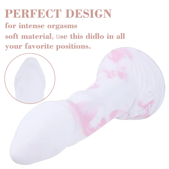 Anal MD Snake 866 inch Bad Dragon Realistic Dildo Silicone PinkWhite MD