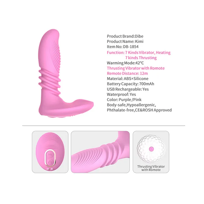DIBE Kimi Auto Heating Thrusting Remote Control Wearable Vibrator DIBE Female Sex Toys