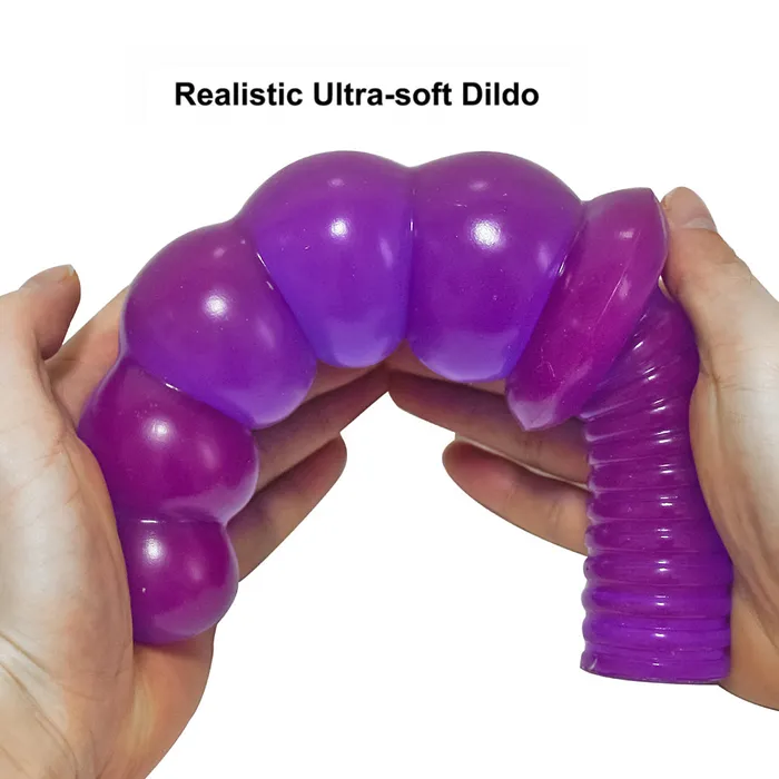 DY 1043 Huge Beaded Anal Plug with Handle Purple DY Male Sex Toys