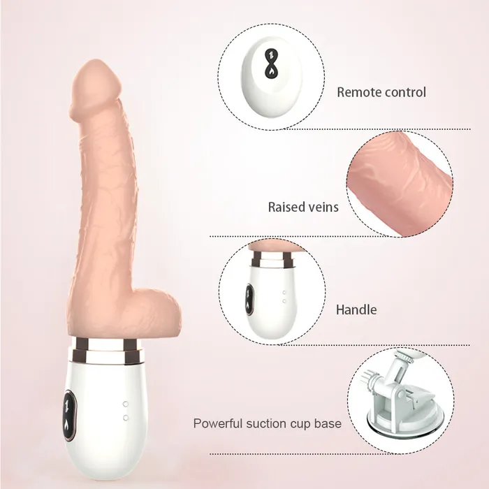 Female Sex Toys DIBE Dibe Cyclone Fire Remote Control Auto Heating Sex Machine Dildo Vibrator