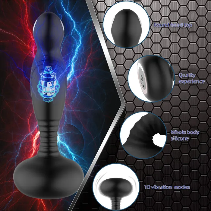 HC Anal HC Remote Control Electric Shock Stick Prostate Massager Anal Plug Vibrator