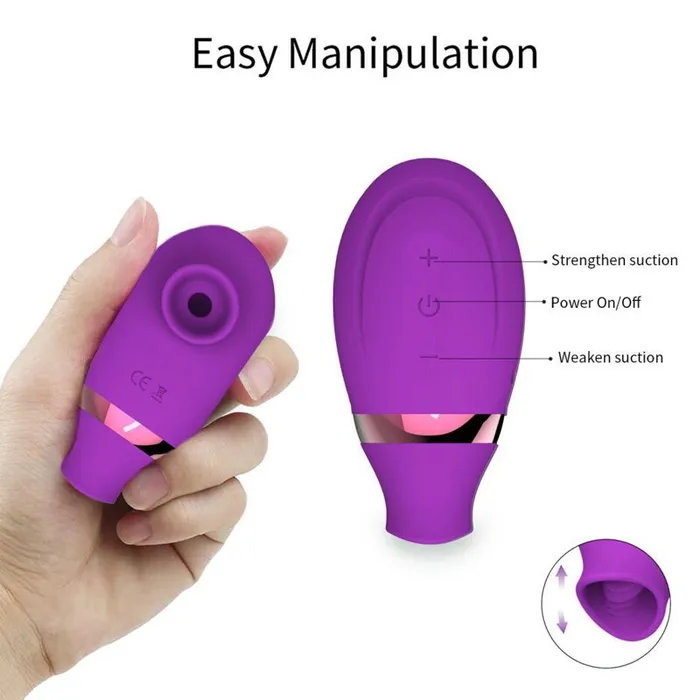 HC Licking Suction Vibrator Purple HC Vibrators