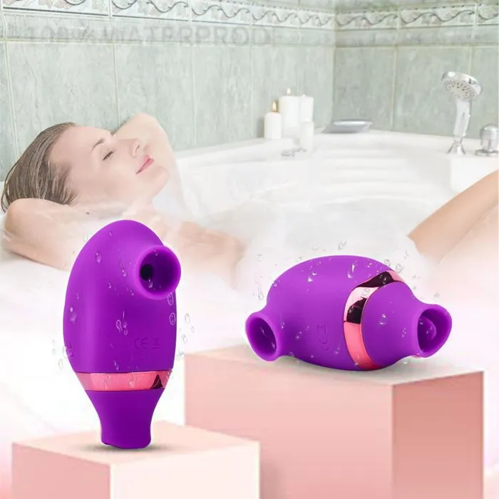 HC Licking Suction Vibrator Purple HC Vibrators