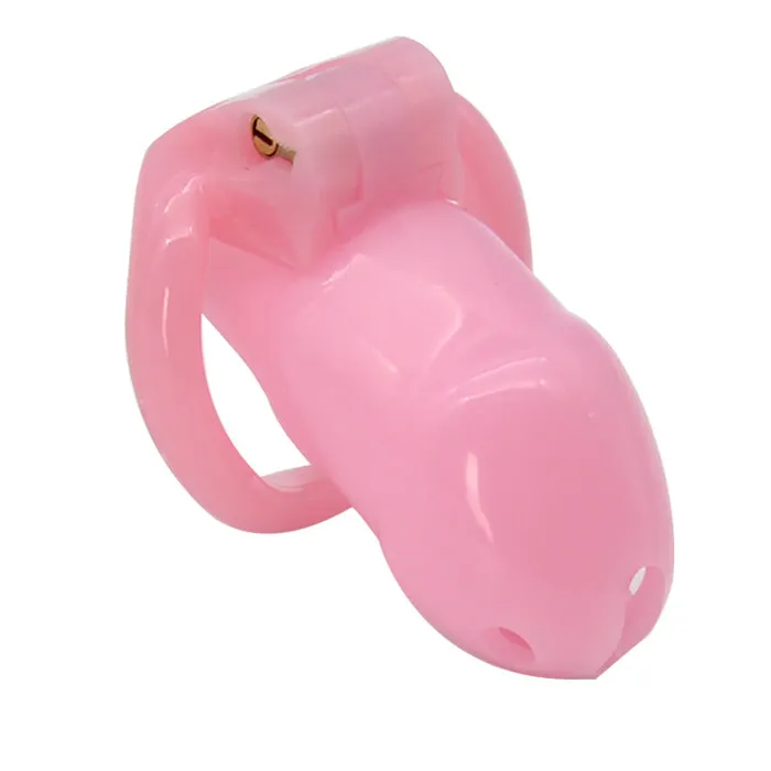 Imprison Bird Male Sex Toys Imprison Bird Male Chastity Device Penis Cage Short Version with 4 RingsPink