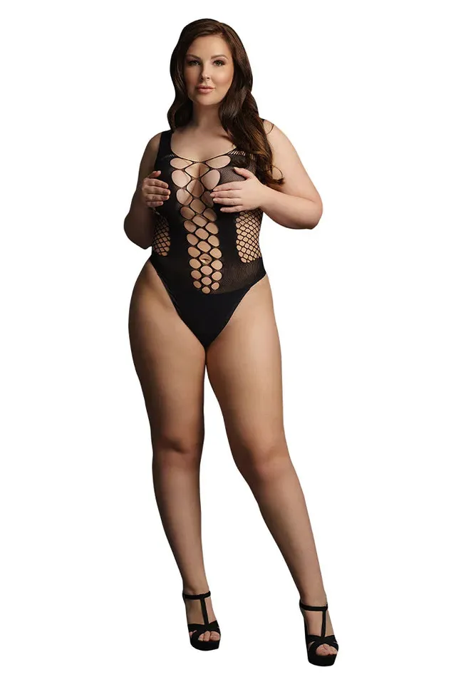 Le Dsir Black Contrast Fence Net Teddy SexToysVancouverDelivery Anal