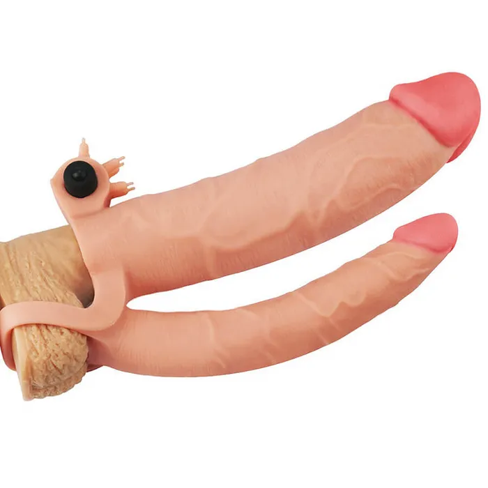 LOVETOY Pleasure XTender Vibrating Double Penis Sleeve Extender Add 1 inch LOVETOY Male Sex Toys