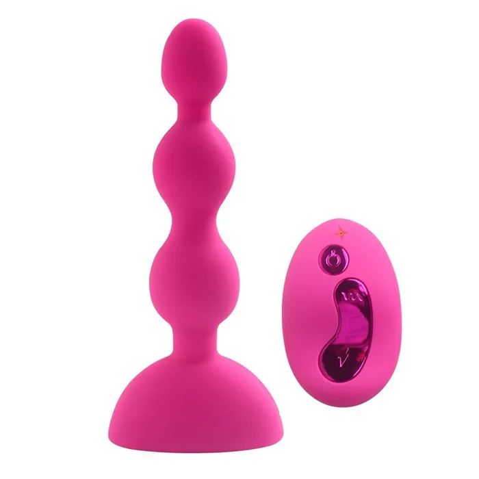 Male Sex Toys Aphrodisia Aphrodisia Remote Control Dual Motor Vibrating Anal Plug Rose