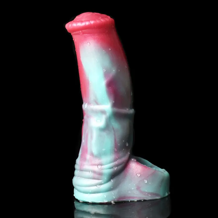 Male Sex Toys FAAK Peacock Fantasy Monster Silicone Penis Sleeve Cock Extender 305 FAAK