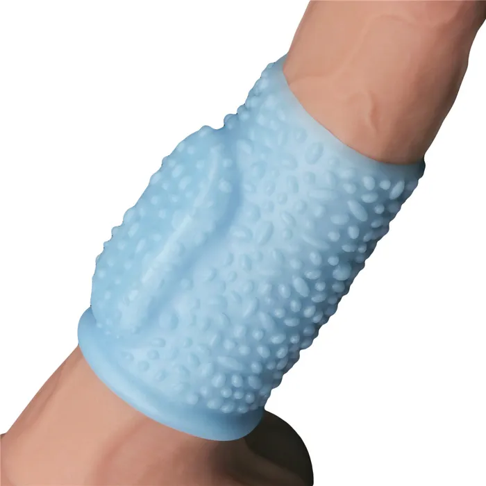 Male Sex Toys LOVETOY LOVETOY Vibrating Drip Knights Ring Penis Sleeve Blue