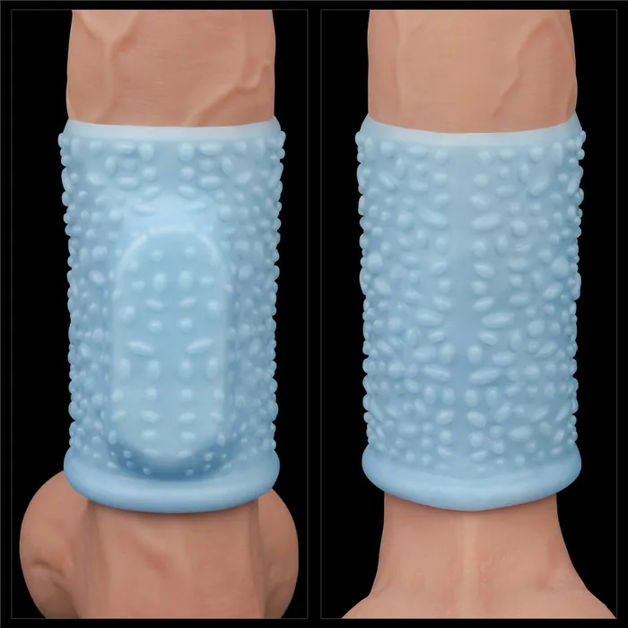 Male Sex Toys LOVETOY LOVETOY Vibrating Drip Knights Ring Penis Sleeve Blue