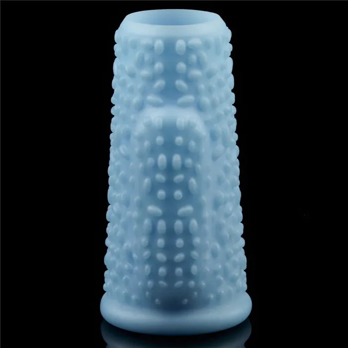 Male Sex Toys LOVETOY LOVETOY Vibrating Drip Knights Ring Penis Sleeve Blue