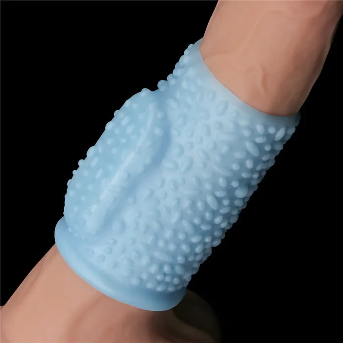 Male Sex Toys LOVETOY LOVETOY Vibrating Drip Knights Ring Penis Sleeve Blue