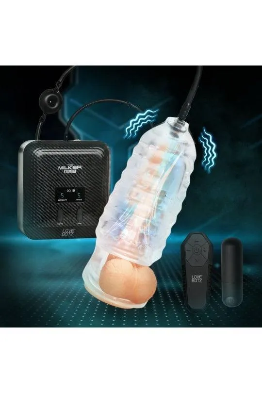 Male Sex Toys Sex On the Go The Milker Stamina with Automatic Stroking Suction and Vibration